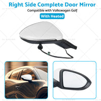 {{ Door Mirror Suitable for VW Golf MK7 2013-2021 Right Driver Side White Heated }} - Buy Car Parts Online at {{ Kaka Auto Parts }}.