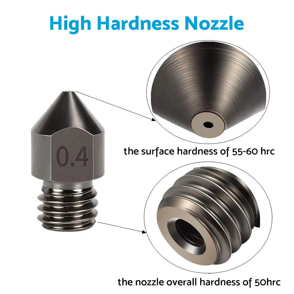 {{ 10Pcs Hardened Steel Nozzle Suitable for Creality CR-10 Ender 3 Pro 5 Series }} - Buy Car Parts Online at {{ Kaka Auto Parts }}.