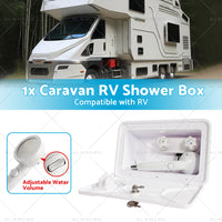{{ 1 Set External RV Caravan Shower Box Exterior Faucet Camper Trailer Boat White }} - Buy Car Parts Online at {{ Kaka Auto Parts }}.