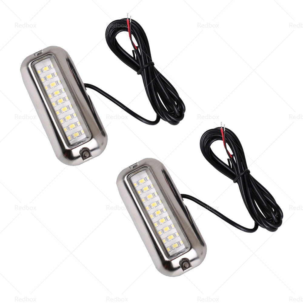 {{ 2x Blue 27LED Underwater Boat Marine Transom Light 316 Stainless Steel Pontoon }} - Buy Car Parts Online at {{ Kaka Auto Parts }}.