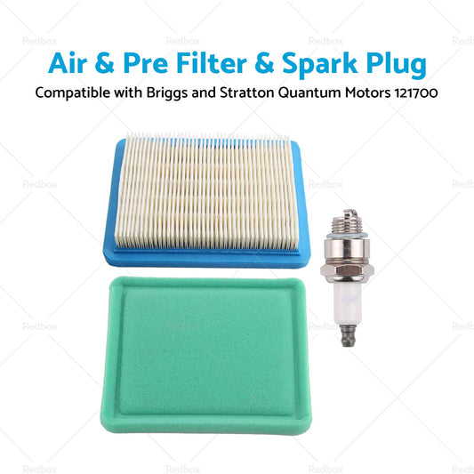 Air Filter  and  Spark Plug Suitable For Briggs and Stratton Quantum Motors 121700