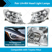 {{ Pair LHRH Head Light Lamps Suitable for Toyota Hilux Ute 2008-2012 2WD 4WD }} - Buy Car Parts Online at {{ Kaka Auto Parts }}.