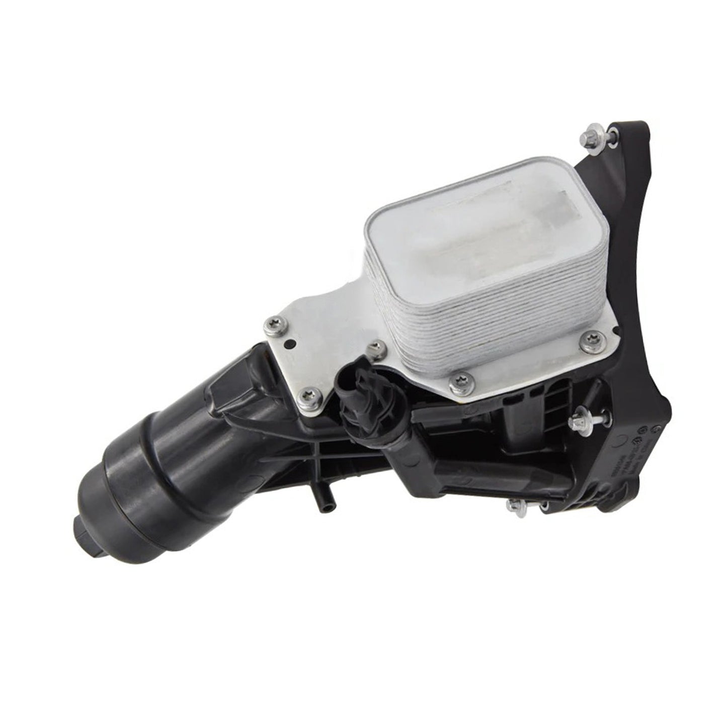 Black Engine Oil Cooler Filter Housing Suitable For BMW F20 / F22 / F30 / G30 / G32
