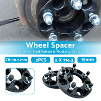 {{ 15mm Bolt-on Wheel Spacers 5 X 114. 3 70. 5mm Fit For Ford Falcon  and  Mustang 94-14 }} - Buy Car Parts Online at {{ Kaka Auto Parts }}.