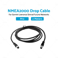 {{ 2m NMEA2000 Drop Cable Black 5-Core Female Straight Head to Male Straight Head }} - Buy Car Parts Online at {{ Kaka Auto Parts }}.