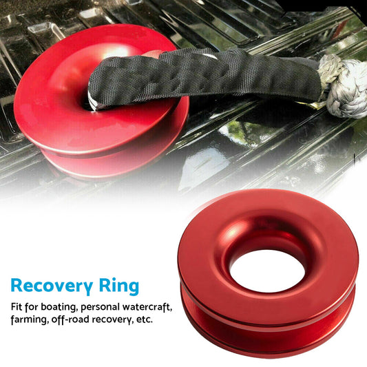 Recovery Ring Snatch Block Pulley with Soft Shackle Suitable For Winch Rope Off-Road 37479lbs