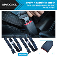{{ 2 Set Car Truck 2 Point Retractable Adjustable Seat Lap Sash Belt Strap Seatbelt }} - Buy Car Parts Online at {{ Kaka Auto Parts }}.