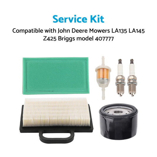 Service Kit Suitable For John Deere Mowers LA135 LA145 Z425 Briggs model 407777