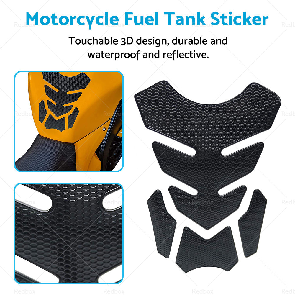 {{ Wide Pure Black Motorcycle Gas Tank Pad Protector Sticker Decal For Motorbike }} - Buy Car Parts Online at {{ Kaka Auto Parts }}.