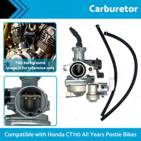 {{ Carburetor Suitable for Honda CT110 All Years Postie Bikes Correct Carby }} - Buy Car Parts Online at {{ Kaka Auto Parts }}.