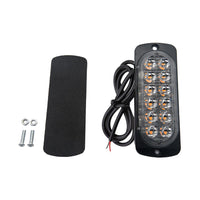 12 LED Strobe Light Emergency Warning Beacon White Amber 12V/24V