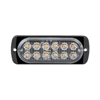 12 LED Strobe Light Emergency Warning Beacon White Amber 12V/24V