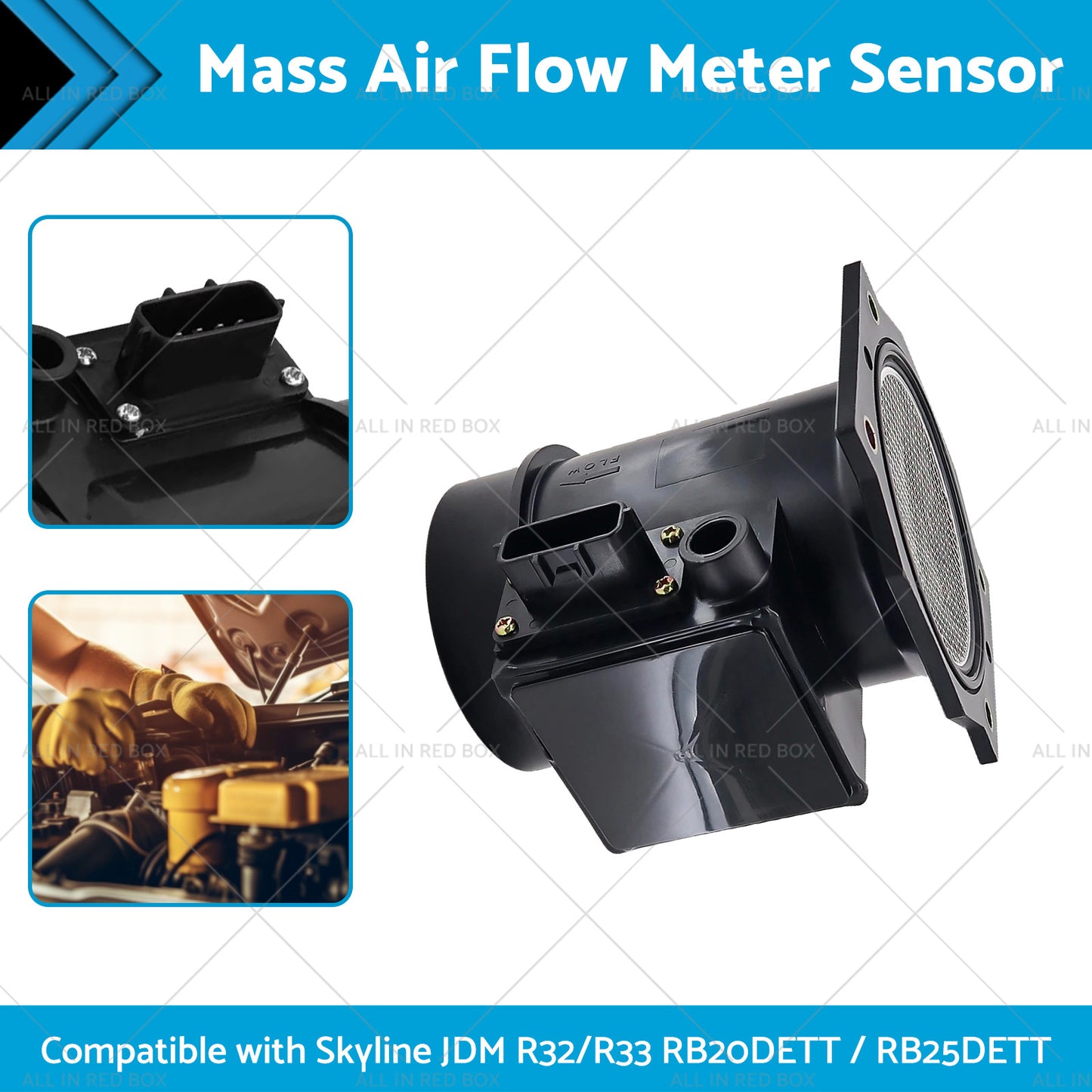 {{ 5Pin Mass Air Flow Meter Suitablefor R32 R33 S1 Skyline RB20DET RB25DET Series 1 }} - Buy Car Parts Online at {{ Kaka Auto Parts }}.
