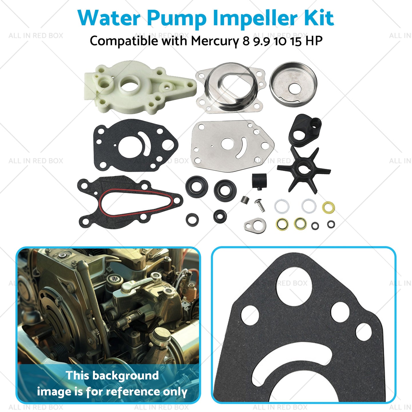 {{ 46-42089A5 Water Pump Impeller Kit Suitable for Mercury 8 9.9 10 15 HP Outboards }} - Buy Car Parts Online at {{ Kaka Auto Parts }}.