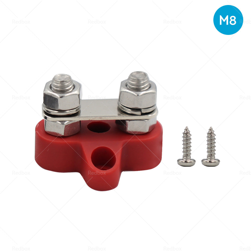 {{ 2x 5 or 16 inch  M8+M8 Bus Bar Terminal Blocks Negative Positive Distribution Stud }} - Buy Car Parts Online at {{ Kaka Auto Parts }}.