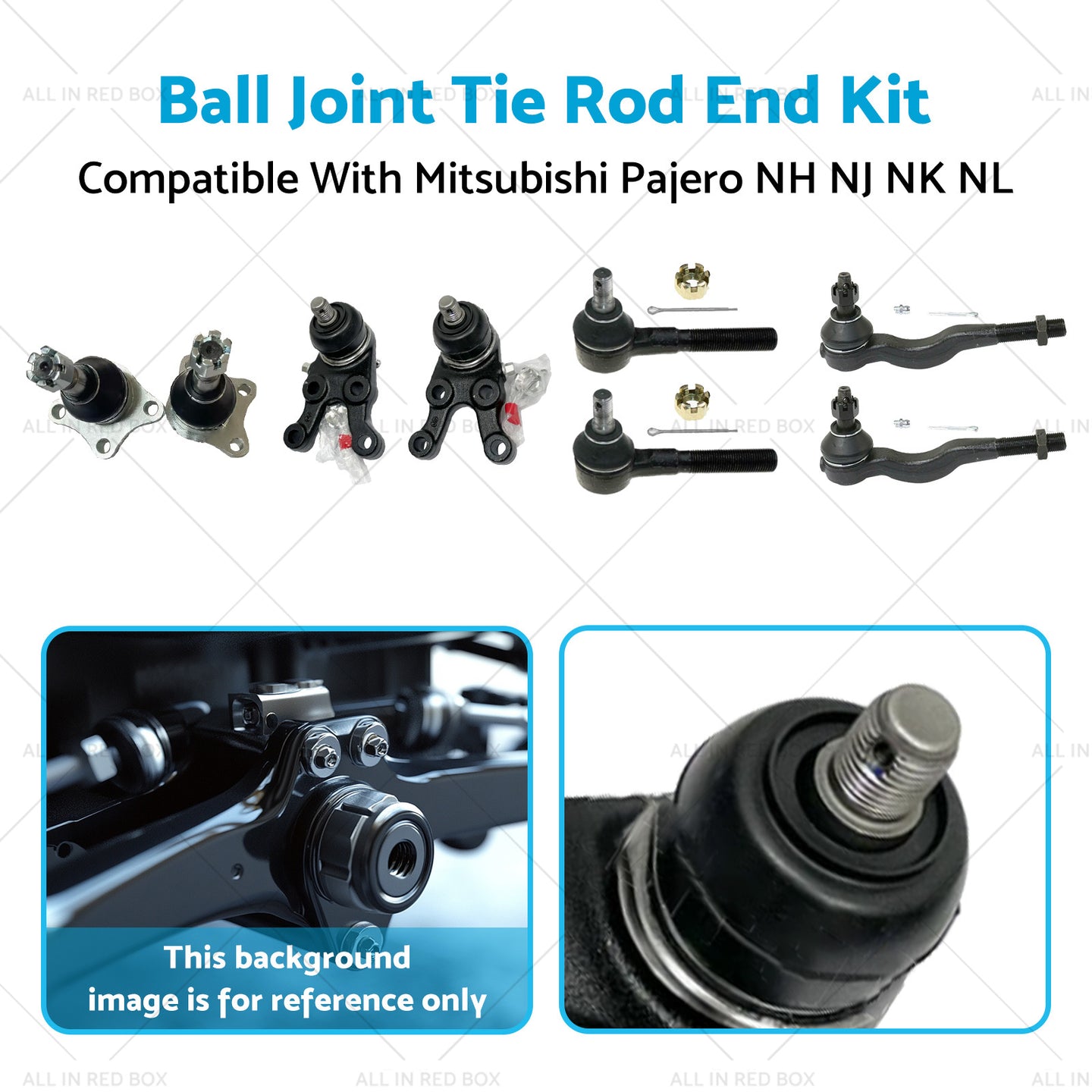 {{ Ball Joint Tie Rod End Kit Suitable for Mitsubishi Pajero NH NJ NK NL 4WD 91-00 }} - Buy Car Parts Online at {{ Kaka Auto Parts }}.