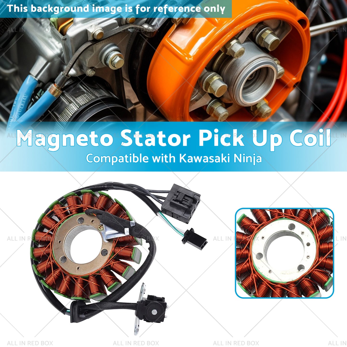 {{ Magneto Stator Pick Up Coil Suitable for Kawasaki Ninja 300 250 Z250 Z300 13-17 }} - Buy Car Parts Online at {{ Kaka Auto Parts }}.
