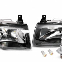 Head Light Assembly LHD Manual Adjust LED H4 Pair Suitable for Ford Transit VH - XQ1