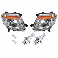 Head Light Chrome LHD LED Globes Pair Suitable for Ford Ranger PX XLT 2011-2015 - BD1