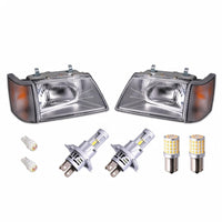 Head Light With Corner Light White LED Globes Set Suitable for Holden Commodore - BD1