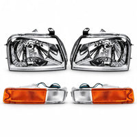 Head Light Big and Bar Lamp AM Set of 4 Suitable for Mitsubishi Triton 2006-2015 - ZT2