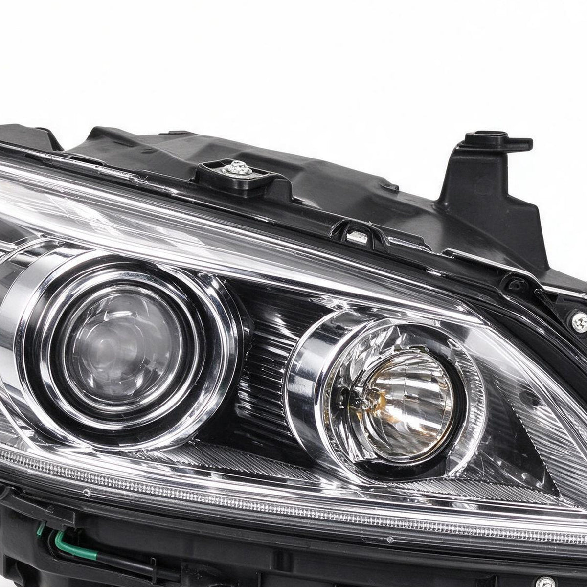 Headlight Assembly Chrome with LED Globes Suitable for Mitsubishi Lancer CH - XQ1