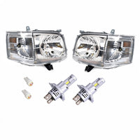 Headlight Assembly with LED Globes Set LH RH Suitable for Toyota Hiace 2005-2019 - BD1