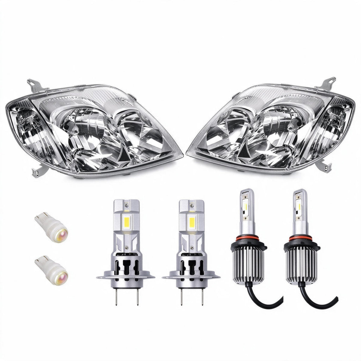Head Light Assembly Set with LED Globes Suitable for Toyota Corolla Sedan Wagon - BD1