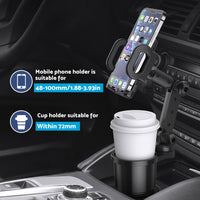 2-in-1 Universal Car Cup Holder Phone & GPS Mount Suitable For Adjustable 360?? Angle