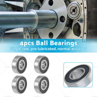 {{ 6202-16-2RS 4pcs Ball Bearings Z2 16x35x11mm Double Sealed Chrome Steel }} - Buy Car Parts Online at {{ Kaka Auto Parts }}.