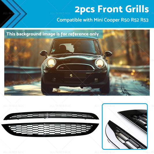 {{ 2PCS Honeycomb Mesh Front Grill Suitable for  Mini Cooper R50 R52 R53 2002-2006 }} - Buy Car Parts Online at {{ Kaka Auto Parts }}.