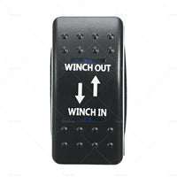{{ 7-Pin Winch In Out Rocker Switch Blue LED Rocker Toggle Switch 12V-24V ON OFF ON }} - Buy Car Parts Online at {{ Kaka Auto Parts }}.