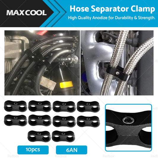{{ 10x AN6 6AN AN -6 Nylon Braided Stainless Fuel Oil Line Hose Separator Clamp }} - Buy Car Parts Online at {{ Kaka Auto Parts }}.
