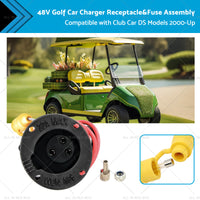 {{ 48V Golf Car Charger Receptacle and Fuse Assembly Suitable for Club Car DS 2000-Up }} - Buy Car Parts Online at {{ Kaka Auto Parts }}.