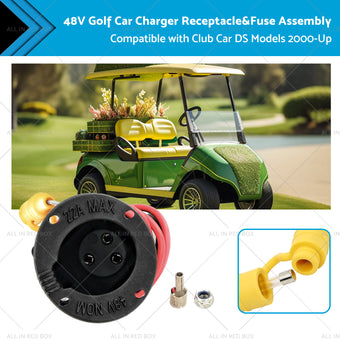compare product 48V Golf Car Charger Receptacle and Fuse Assembly Suitable for Club Car DS 2000-Up