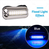 {{ 2x Blue 27LED Underwater Boat Marine Transom Light 316 Stainless Steel Pontoon }} - Buy Car Parts Online at {{ Kaka Auto Parts }}.