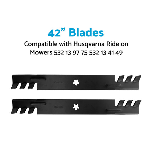 42inch Blades Suitable For Husqvarna Ride on Mowers 532 13 97 75 532 13 41 49
