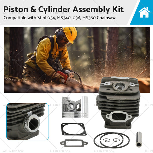 {{ Piston  and  Cylinder Assembly Kit Suitable for Stihl 034 036 MS360 Chainsaw 48mm }} - Buy Car Parts Online at {{ Kaka Auto Parts }}.