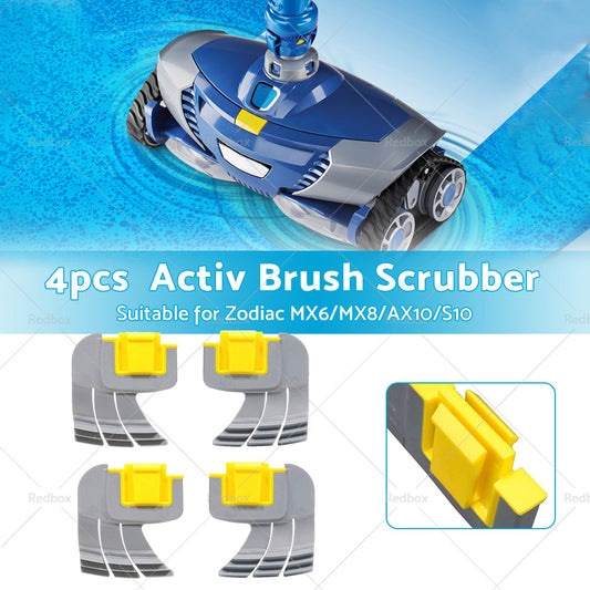 4PCS Activ Brush Scrubber For Zodiac MX6 MX8 AX10 AstralPool S10 Pool Cleaners