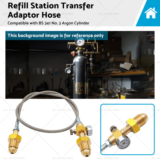 {{ Refill Station Transfer Adaptor Hose Suitable for BS 341 No. 3 Argon Cylinder }} - Buy Car Parts Online at {{ Kaka Auto Parts }}.