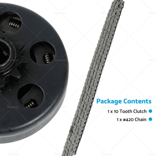 Centrifugal Clutch 3 or 4 inch  Bore 10 Tooth W or   420 Chain Suitable For Go Kart 6. 5HP