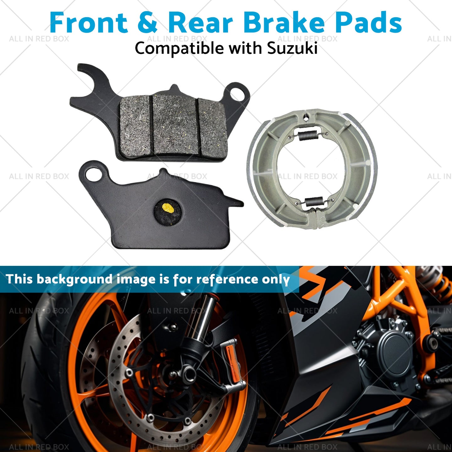 {{ Front  and  Rear Brake Pads Suitable for 2017-2021 Suzuki UK 110 Address }} - Buy Car Parts Online at {{ Kaka Auto Parts }}.