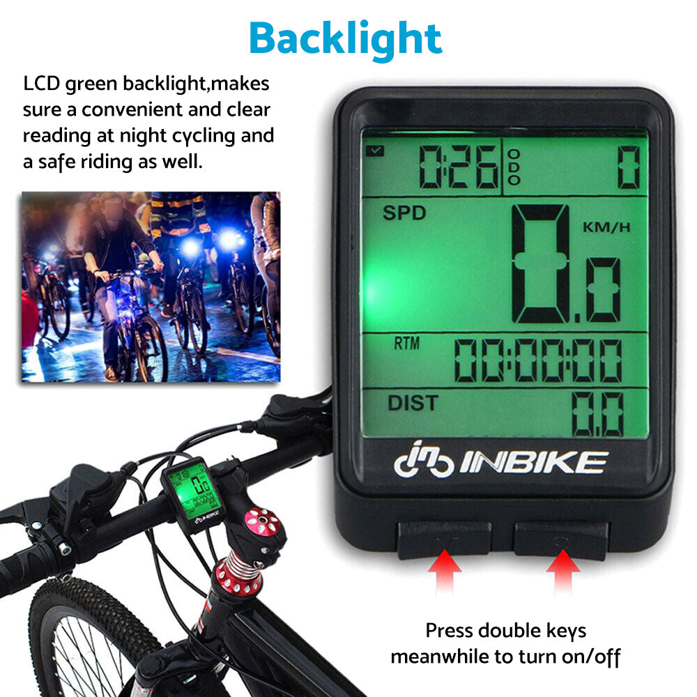 Wireless LCD Cycling Speedometer Odometer Computer Suitable For Bicycle Waterproof