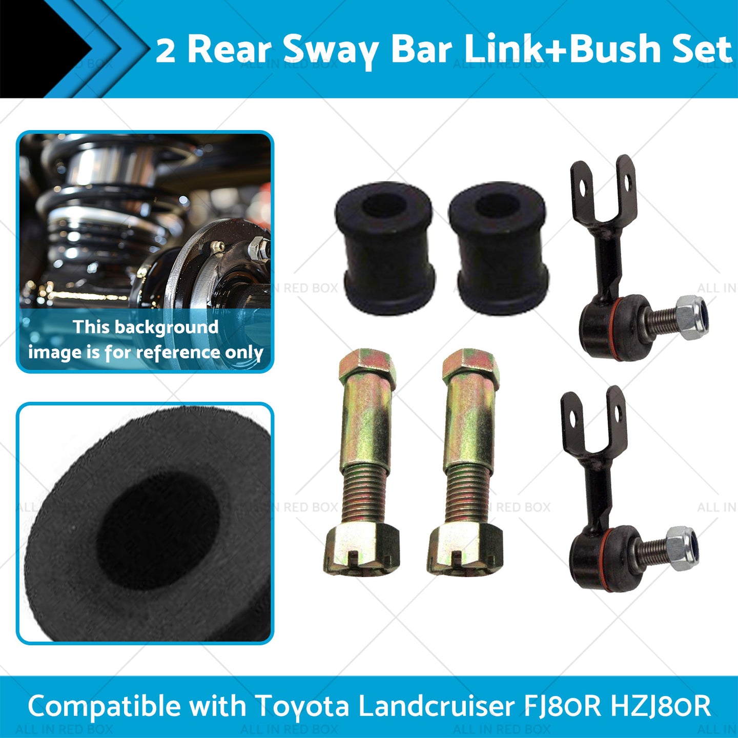 {{ 2 Set Rear Sway Bar LinkBush Suitable for 92-19 Toyota Landcruiser FJ80R HZJ80R }} - Buy Car Parts Online at {{ Kaka Auto Parts }}.