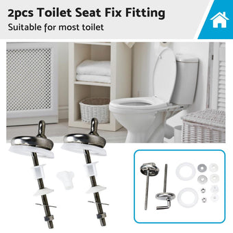 compare product 2PCS Toilet Seat Fix Fitting Stainless Back To Wall Replace Quick Release Hinges