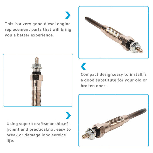 4x Glow Plug Suitable For Toyota Hilux LN106 LN107 LN111 LN85 LN86 LN147 LN167