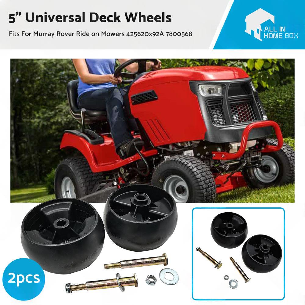 2x 5 inch  Universal Deck Wheels for Murray Rover Ride on Mowers 425620x92A 42581x50D