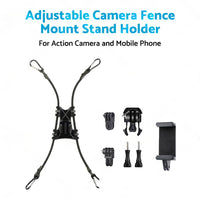 Adjustable Camera Fence Mount Stand Holder For Action Camera and Mobile Phone