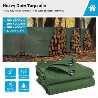 compare product 3 Types Army Heavy Duty Canvas Tarp Tarpaulin Sun Blocked Waterproof Dustproof