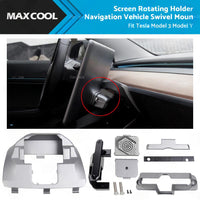 Fit Tesla Model 3 Model Y Screen Rotating Holder Navigation Vehicle Swivel Mount